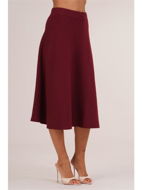 Gonna in viscosa elastica GM by Gai Mattiolo | GM4314BURGUNDY